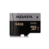 ADATA Premier Pro SDHC UHS-I U3 Class 10 Micro SD Memory Card Speed up to 95 MB/s (64 GB)