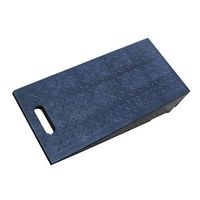 Quisilife Rubber Ramp 16cm Portable Rubber Road Along Slope Road Along The Slope Triangle Wood Reflective Road Slope Step Cushion Buffer Belt (Color : Black, Size : 60x30x16cm)