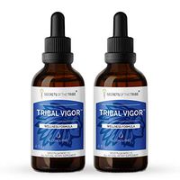 Tribal Vigor Alcohol-Free Extract, Tincture, Glycerite Eleuthero Siberian Ginseng, Catuaba, Barrenwort - Horny Goat Weed, Muira Puama, Saw Palmetto, Tribulus. Wellness Formula (2x4 FL OZ)