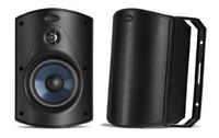 Polk Audio Atrium 5 Outdoor Speakers with Powerful Bass (Pair, Black) - All-Weather Durability | Broad Sound Coverage | Speed-Lock Mounting System