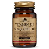 Solgar Vitamin D3 (Cholecalciferol) 25 mcg (1000 IU) Tablets - 90 Count