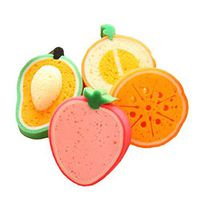 ROSENICE Cute Fruit Shaped Bath Brushes Sponges Scrubbers Bathing Tools for Kids 4pcs