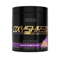 EHPlabs OxyShred Hardcore Thermogenic Fat Burner (Energy and Focus) - 40 Servings, Grape Bubblegum