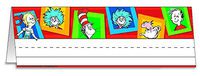Eureka Dr Seuss Cat in the Hat Teacher Supplies Stand Up Tented Name Plates, 36 pcs, 9.5'' x 6.5''