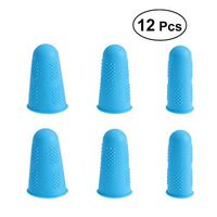 HEALLILY 12Pcs Silicone Finger Cots Finger Protective Glove Anti Scald Caps Cover for Home 12Pcs