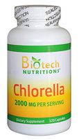 Biotech Nutritions Chlorella 2000mg Vegetable Capsules, 120 Count