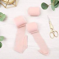 Doris Home Handmade Fringe Chiffon Silk-Like Ribbon 2" x 7Yd Set of 3 Rolls Ribbons for Wedding Invitations, Bouquets, Gift Wrapping (3 Rolls Pink)