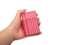 Holder 20pcs Transparent Red Female Ultra-Thin Cigarette Case Colored Sparkling Smoking Accessories New Year Gift for Girlfriend Women