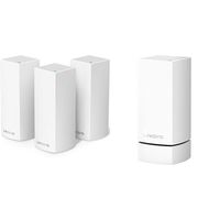 Linksys Velop Tri-band Whole Home WiFi Intelligent Mesh System 3-pack,Speed,Works with Alexa & Whole Home Wi-Fi Mesh Wall Mount, Works with All Velop Models, white