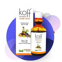 Koff Kranti – Ayurvedic Cough Syrup – with Tulsi, Ardusi, Saunth, Yashthimadhu, and Kaantakari - for Dry and Productive Cough – 100ml Bottle (Pack of 1)