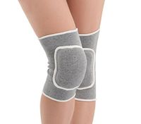 DU&HL Kneepads, Knee Support, Knee Sleeves Brace Protector Pad, Kids Breathable Thicked Crashproof Antislip Dance Cotton Knee Pads Brace Wrap tape for Kids Sport / dancing , gray , S