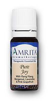 AMRITA Aromatherapy: Pure Joy Synergy Essential Oil Blend - Essential Oil Blend of of Bergamot, Ylang ylang Extra, Lavender Extra, Pink Grapefruit -Size: 10ML