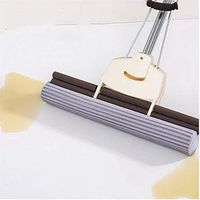 QJSDM Cleaning mop No Hand wash Lazy mop Buffer Sponge handleSqueeze Household Glue Cotton mops Absorbent Sponge mop,1 mops Head 38cm
