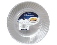 Classicware Dinnerware Shrink Wrapped Plastic Plates, 10.25-Inch, Clear (144-Count)