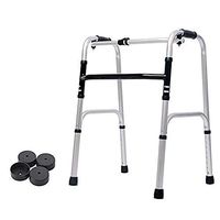 LIBWX Lightweight Folding Wheeled Walker with Four-Legged Walking Stick Auxiliary Walker,A#