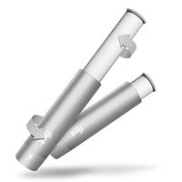 Flint Reusable Lint Roller, Retracts to Protect Adhesive Sheets for Prolonged Use, Metallic Silver