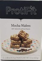 Proti Fit High Protein Wafer Bar - Mocha (5 Servings/Box) - Trans Fat Free, Aspartame Free, Cholesterol Free