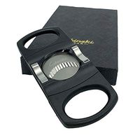 LUBINSKI Cigar Cutter Stainless Steel Double Blade Guillotine Scissors Pocket Size Smoke Knife