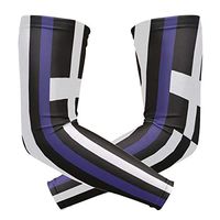 Anyangquji Thin Blue Line Greek Police Flag Arm Sleeve Protectiv for Man Elbow Brace for Arthritis (1 Pair)