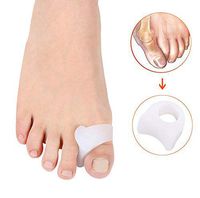 Soft Gel Toe Spreaders，Bunion Splint or Straightener for Overlapping Toes， Mallet Toe Pain Relief 1 Pair (L)