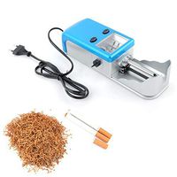 Cigarette Automatic Rolling Maker,6.5 mm Slim Tube auto Cigarette Machine, Cigarette Maker, Mini Electric Cigarette Tobacco Rolling Automatic Roller Maker Machine,with Clear Hopper,Blue