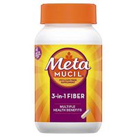Metamucil Fiber, 3-in-1 Psyllium Capsule Fiber Supplement, 160 ct Capsules (Packaging May Vary)
