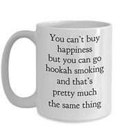 Hookah Smoking Mug You Can’t Buy Happiness But You Can Go Smoke Funny Gift Idea For Shisha Lover Smoker Tobacco Vipe Adult Friend Humor Gig Coworker Cozy White Ceramic Novelty Coffee Tea Cup