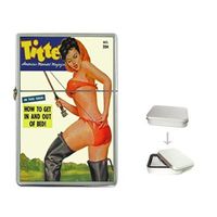 New Product TITTER MAGAZINE SEXY PIN UP FISHING Flip Top Cigarette Lighter + free Case Box