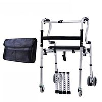 MEI Walker Elderly, Disability, 6-Round, Crutch, Disability, Auxiliary, Leg Exercise, Walking Aid, Trolley, Walker, Portable, Foldable