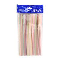 Detectorcatty 100 Pcs Flexible Plastic Solid White Party Tea & Coffee Shop Disposable Drinking Straws Wedding Decorations