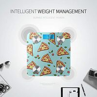 Colorful Cartoon Pizza Bathroom Scale Body Fat Weight Scale Most Accurate Bathroom Scales Tracks 8 Key Compositions Analyzer Sync with Fitness Apps 400 Lbs