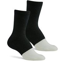 Berkshire Women's Premium Non-Binding Diabetic Comfort Crew Socks (2 Pair Pack) - Black, Women's Shoe Size 6-9