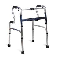 Luckya Elderly Walker Disabled Person Walking Frame Four-Leg Anti-Slip Rehabilitation Folding Training Walker Non-Slip Walking Stick with Hospital