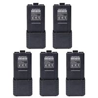 BAOFENG 5pcs Original 3800mAh Li-ion Battery High Capacity Big Spare Battery Walkie Talkie UV-5R UV-5RA -UV5RB UV-5RC UV-5RE Serie (5, Black)