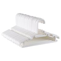 BTbetter 40 Pack Children's Plastic Hangers -11.6 Inch Length (30 cm) - Non Slip & Space Saving Designed To Fit fo Children and Babies (White)