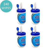 Disinfectant Wipes 60 Sheets/Pack Portable 75 Alcohol Wet Wipes Antiseptic Cleaning Sterilization Wipes Wet Wipes for Tourism, Hotel, Restaurant, Home, Office, Car (4 pack)