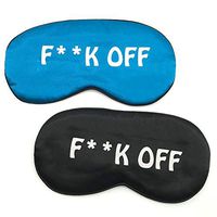 Super Soft Eye Mask(2 Pack), Sleep Mask for Men Women, Eye Masks for Sleeping, Travel, Shift Work, Naps, Night Blindfold Eyeshade (F**K Off)