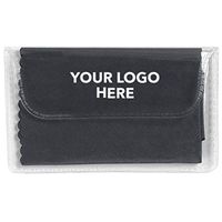 HiTouch Business Services #6242 Microfiber Cleaning Cloth in Case - 125 Qty - $0.78 EA - Promotional Product/Custom/Your Logo/Low Minimums, Black