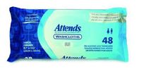Attends Unscented Washcloths, 48 Count (Pack of 12)