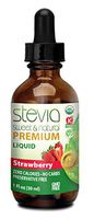 Strawberry Stevia Drops Liquid Sweet Leaf 100% Natural and Organic Sugar Substitute with Pure Sweetener Extract Stevia Glycerite PerfectDrinking and Cooking Recipe with Low Calorie Diet (1oz)