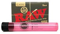 RAW Black Natural Unrefined Single Wide Rolling Papers (1 Pack) with Rolling Paper Depot KewlTube