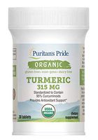 Puritan's Pride Organic Turmeric Extract, 315 mg, 30 Tablets