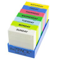 Borin-Halbich The 7Pack® 7 Day 3 Compartment Pill Organizer Dark Blue Tray (Made in the USA)