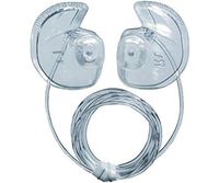 Doc's ProPlugs - Preformed Protective Vented Earplugs (Pair) Clear With Leash-Medium-Small