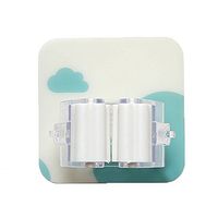 Broom Mop Holder Wall Mounted Adhesive Plastic Gripper Spring Clips Umbrella Brush Broom Hanger Garden Storage Rack for Bathroom Kitchen (7.57.5cm)