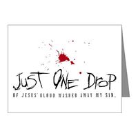 Note Card Just One Drop of Jesus Blood