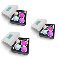 3-Pack - Stone's Goods - Kegel Balls for Tightening for Beginners - Ben Wa Balls for Bladder Control with Detailed Instructions, Pelvic Floor Exercise Weights, Exercise Product Beads