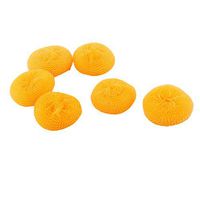 uxcell Plastic Kitchen Dish Bowl Pan Washing Cleaning Ball Brush Scrubber Cleaner 6pcs Yellow
