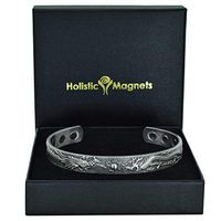 Holistic Magnets Copper Bracelet Men Women (Tarnish-Free) Healing Bangle Natural Therapy Arthritis Bracelet Stylish and Therapeutic Gift Boxed (PDP)-Phoenix and Dragon (M: Wrist 6.5-7.6 inch)