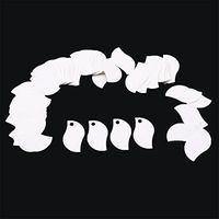 Hi-Unique 100 Pcs Leaf-Shaped Kraft Paper Gift Tags - Perfect for DIY Arts and Crafts, Wedding Christmas Thanksgiving and Holiday,White